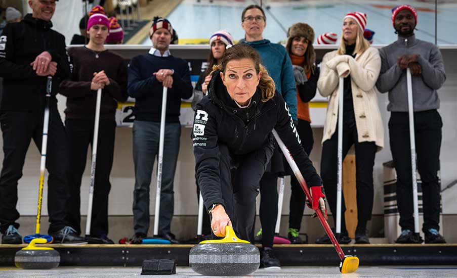 Curling och middag på Östergårds